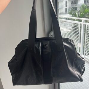 Lululemon leather duffle bag